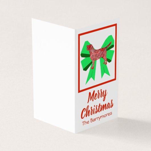 Étiquette cadeau de chien et de mâchoire de Noël d (Outside)