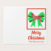 Étiquette cadeau de chien et de mâchoire de Noël d (Outside Unfolded)