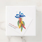 Étiquette cadeau de Chili Peppers (En situation)