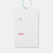 Étiquette cadeau de Christmas Boy Unwrap Me (Dos)