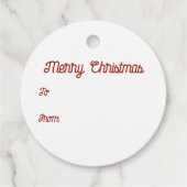 Étiquette cadeau de Cocktail de canneberge de Noël (Dos)