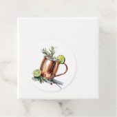 Étiquette cadeau de Cocktail de canneberge de Noël (En situation)