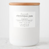 Étiquette cadeau de confiture de Noël fait maison (Devant)