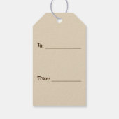 étiquette cadeau de dessin animé de buffalo (Dos)