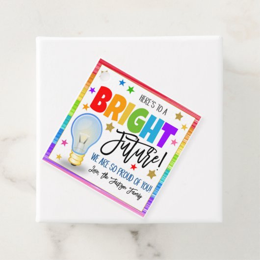 Étiquette cadeau de diplôme (En situation)