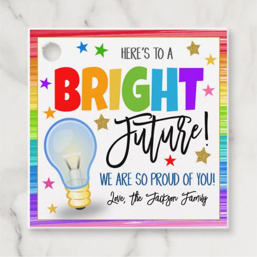 Étiquette cadeau de diplôme (Devant)