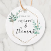 Étiquette cadeau de douche de mariage personnalisé (Devant)