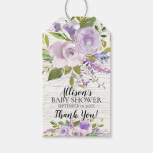 Étiquette cadeau de faveur de Baby Shower Floral L