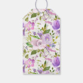 Étiquette cadeau de faveur de Baby Shower Floral L (Dos)