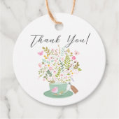 Étiquette cadeau de faveur de douche de mariée de  (Devant)