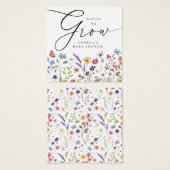 Étiquette cadeau de Favoriser Baby shower de fleur (Devant & derrière)