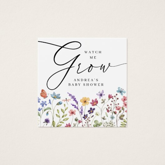 Étiquette cadeau de Favoriser Baby shower de fleur (Devant)