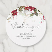 Étiquette cadeau de Fête des mariées de Noël Red P (Devant)