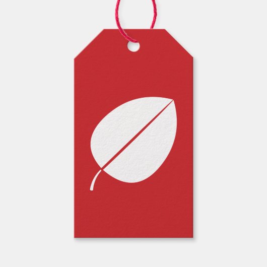Étiquette cadeau de feuilles d'automne de cerise (Devant)