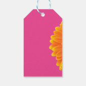 étiquette cadeau de fleur de marguerite orange (Dos)