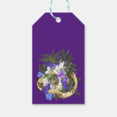 Étiquette cadeau de floraison de jacaranda et bouq (Dos)