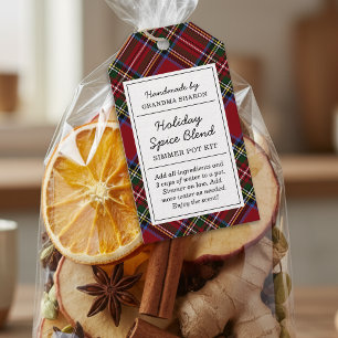 Étiquette Cadeau de Kit de Pot-pourri de Fêtes au