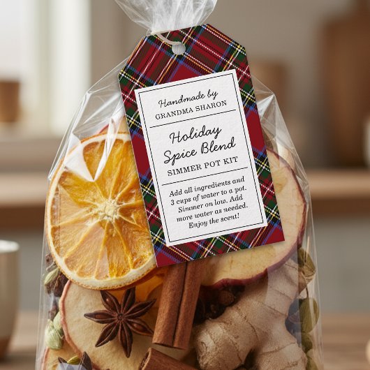 Étiquette Cadeau de Kit de Pot-pourri de Fêtes au