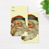 Étiquette cadeau de la clause vintage Santa (Bureau)