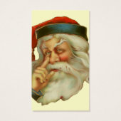 Étiquette cadeau de la clause vintage Santa (Dos)