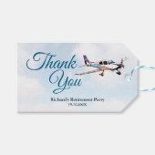 Étiquette cadeau de la partie de retraite avec con (Devant (Horizontal))