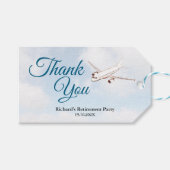 Étiquette cadeau de la partie de retraite avec con (Devant (Horizontal))