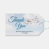 Étiquette cadeau de la partie de retraite avec con (Devant (Horizontal))