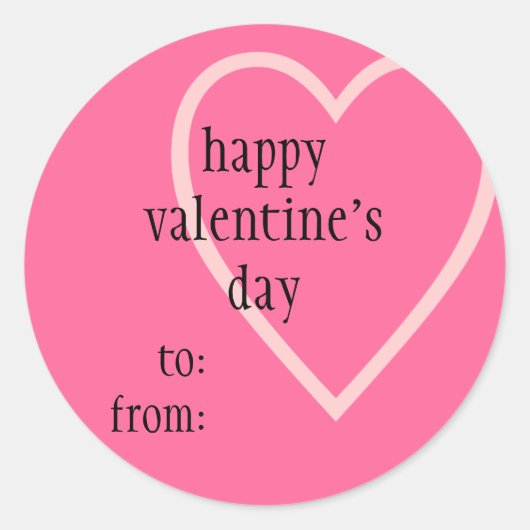 étiquette cadeau de la Saint-Valentin (Devant)