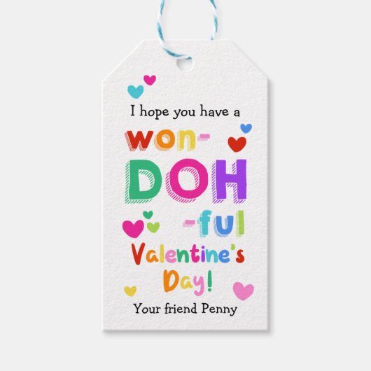 Étiquette cadeau de la Saint-Valentin (Devant)