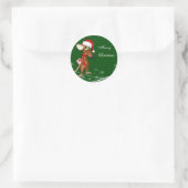 Étiquette cadeau de la souris de Noël (Sac)