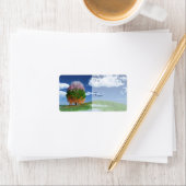 Étiquette cadeau de l'arbre de saison (En situation)