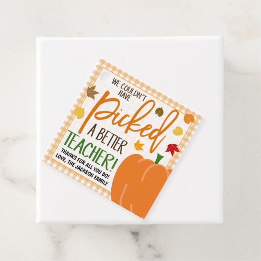 Étiquette cadeau de l'enseignant (En situation)