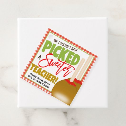 Étiquette cadeau de l'enseignant (En situation)