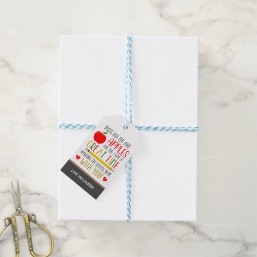 Étiquette cadeau de l'enseignant (Avec de laficelle)