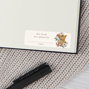 Étiquette Cadeau de livre de Baby Shower pour une nurserie B