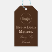 Étiquette cadeau de logo de café Every Bean Matter (Devant)
