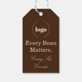 Étiquette cadeau de logo de café Every Bean Matter (Dos)