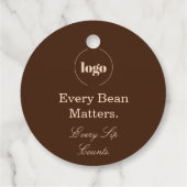 Étiquette cadeau de logo de café Every Bean Matter (Dos)