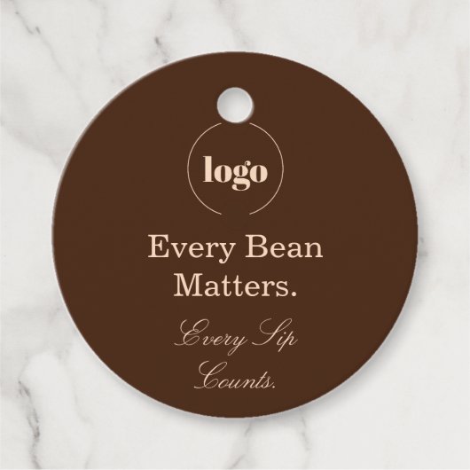Étiquette cadeau de logo de café Every Bean Matter (Devant)