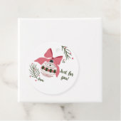 Étiquette cadeau de l'ornement de Noël et de la co (En situation)