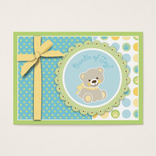 Étiquette cadeau de l'ours de bienvenue (Devant)