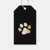 Étiquette cadeau de luxe Black Gold Foil Pet Fourn (Devant)