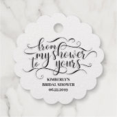 Étiquette-cadeau De Ma Douche À La Vôtre - Merci (Dos)