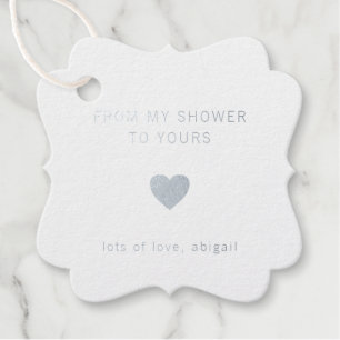 Étiquette-cadeau De Ma Douche À La Vôtre Pochette Cadeau Mariage en