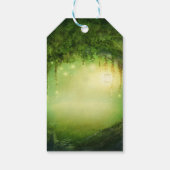 Étiquette Cadeau de Mariage Élégant Rustique Forêt (Dos)