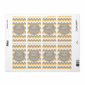 Étiquette Cadeau de mariage en forme de chevron pour bouteil (Feuille entière)