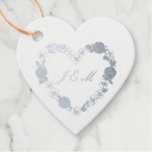 Étiquette cadeau de mariage Gris (Devant)