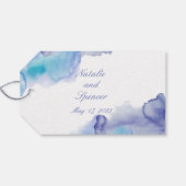 Étiquette cadeau de mariage préféré d'aquarelle mo (Dos (Horizontal))
