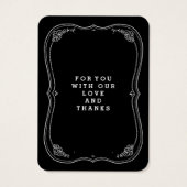 Étiquette cadeau de mariage vintage Chalkboard fan (Dos)