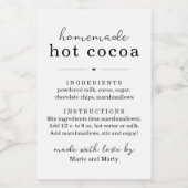 Étiquette cadeau de mélange de cacao chaud maison (Étiquettes simples)